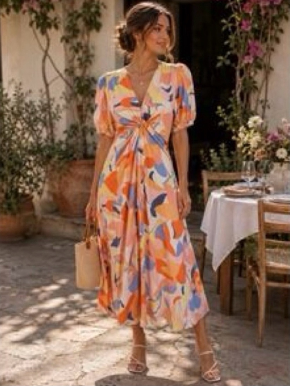 Floral Abstract Maxi Dress – Colorful Boho Summer Dress